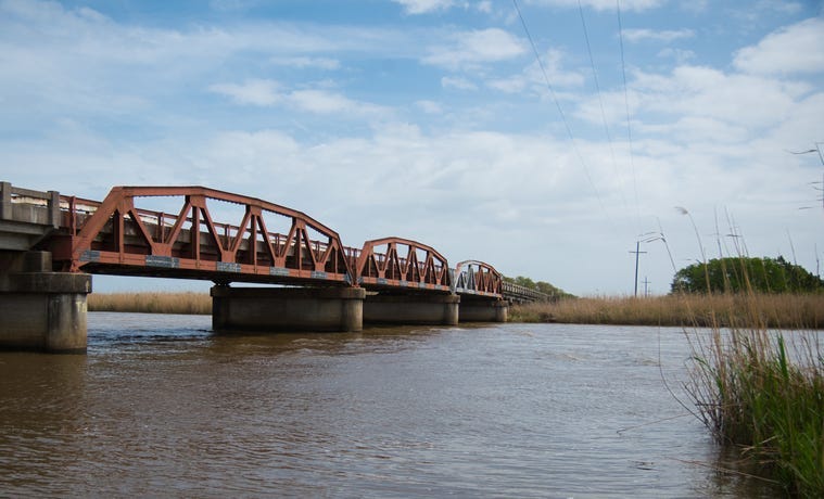 The Old Pony Truss Bridge Over the Pearl River in St. Tammany Parish