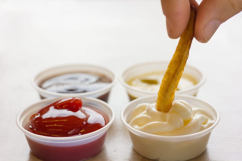 Fry Dipping Into Mayonnaise
