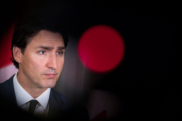  Canadian Prime Minister Justin Trudeau speaks during a news conference at the Canadian Consulate General, May 17, 2018 in New York City. Earlier in the day, speaking at the Economic Club of New York, Trudeau said the sticking points to renegotiating the 