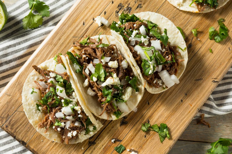 Spicy beef barbacoa tacos