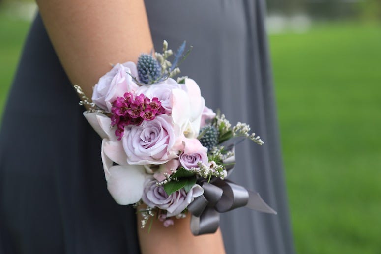 Prom Dress, Corsage, Flower Arrangement