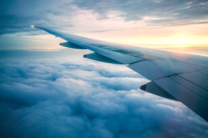 airplane above clouds