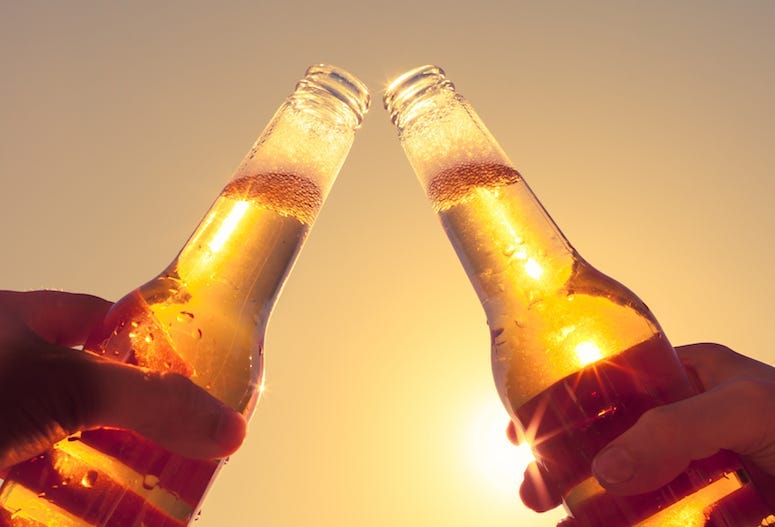 Beer, Toast, Cheers, Bottles, Clink