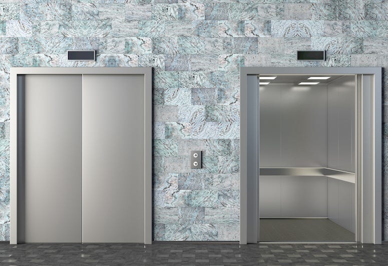 Elevator, Cabin, Cabin, Open, Closed, Door