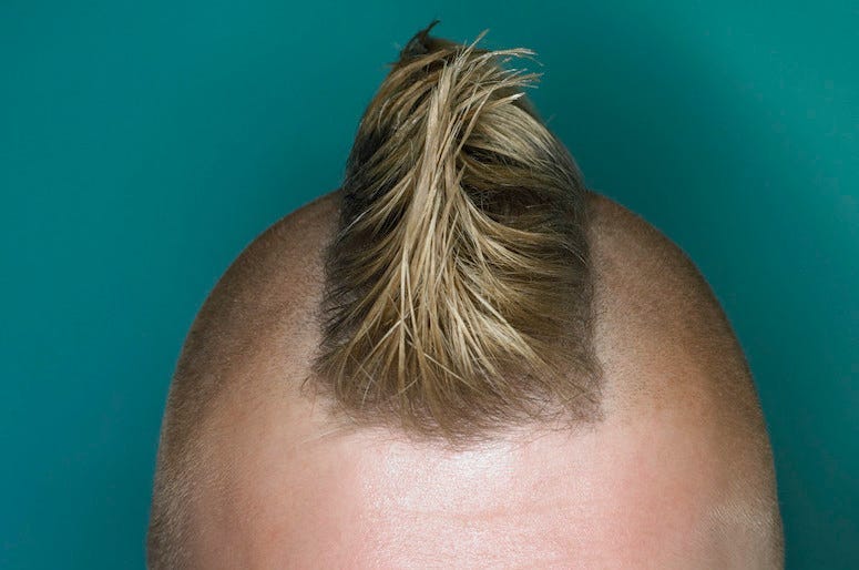 Mohawk, Haircut, Man, Green Background