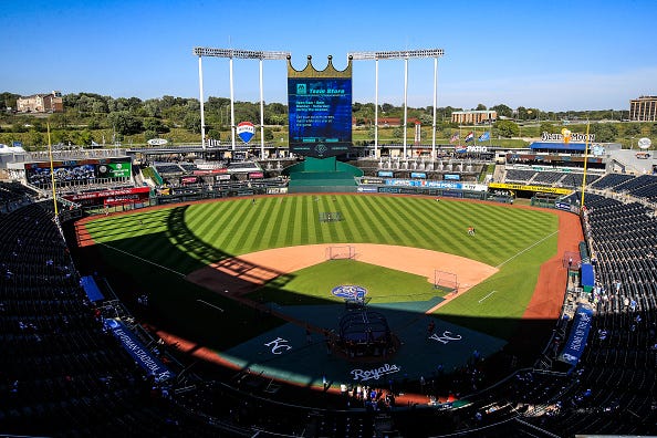 Kauffman Stadium is home of the Royals.
