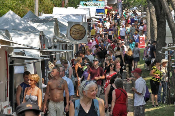 The Uptown Art Fair at the intersection of Hennepin Ave. and Lake Street, which will be no more due to changes made along Hennepin.