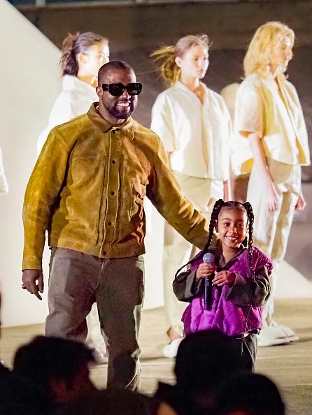 Kanye West and daughter 