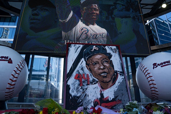  Hank Aaron fans pay their respects to the baseball player and community