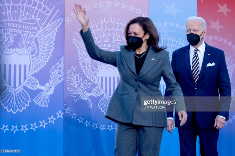Biden and Harris on the campus of Clark Atlanta University