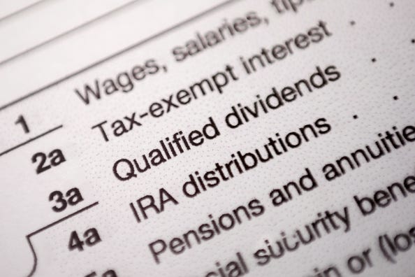 An Internal Revenue Service 1040 Individual income tax form