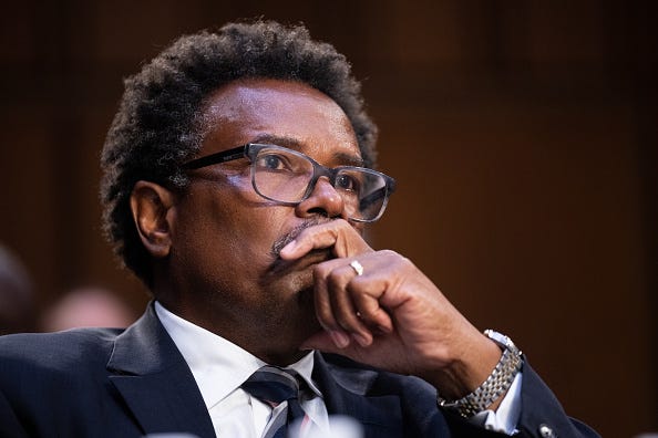 June 7, 2022: Garnell Whitfield, Jr. testifies during the Senate Judiciary Committee hearing on the Domestic Terrorism Threat after the Buffalo Attack.   Whitfield's mother was killed in the Buffalo shooting in May.