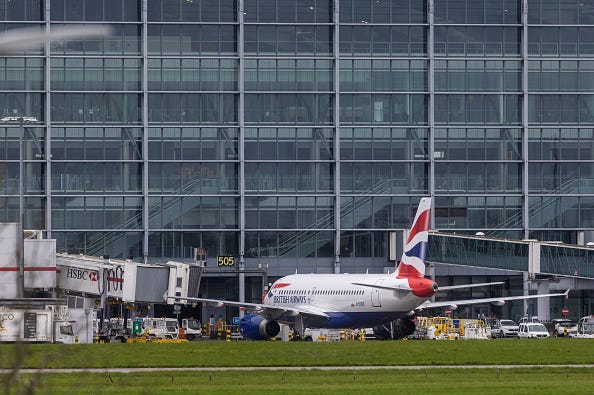 A British Airways play at London Heathrow Airport