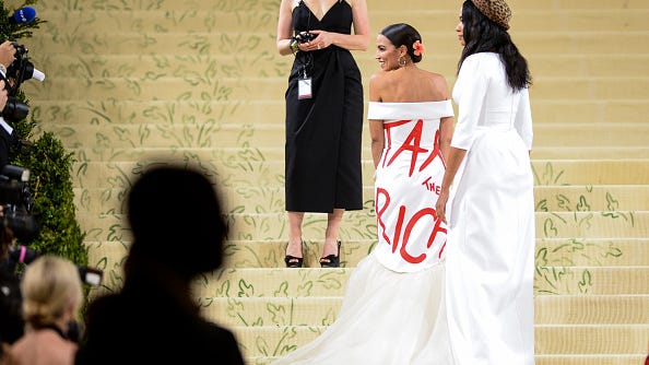 Eric Adams not a fan of AOC's 'Tax the rich' dress message
