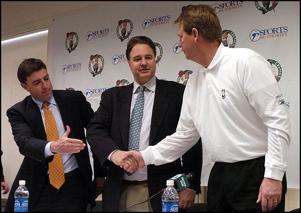 Wyc Grousbeck, Steve Pagliuca and Danny Ainge