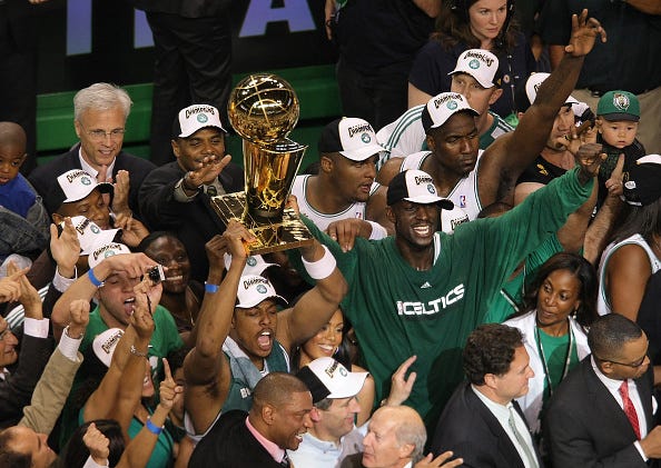 Paul Pierce and Kevin Garnett