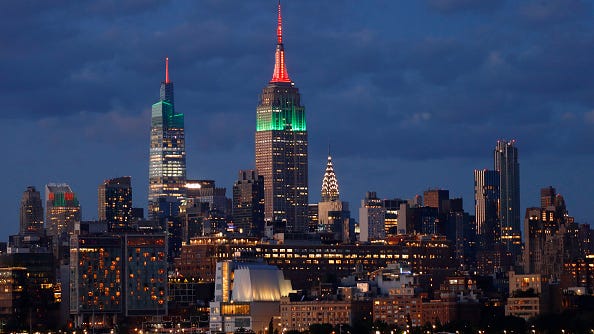 Empire State Building, other NYC landmarks to shine in red, black and green Monday for Juneteenth