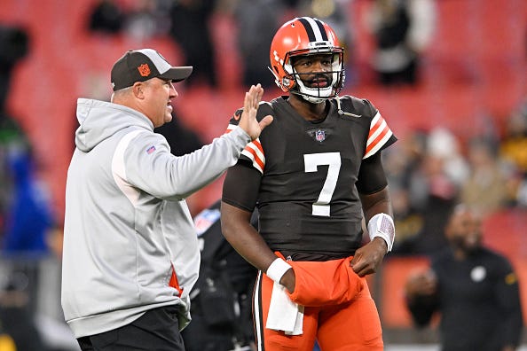 Alex Van Pelt and Jacoby Brissett