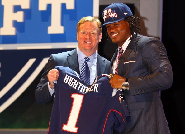 Roger Goodell and Dont'a Hightower