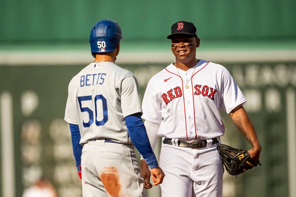 Mookie Betts and Rafael Devers