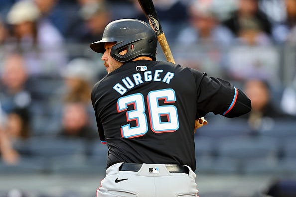 St. Louis area native Jake Burger hasn't forgotten his roots, as his baseball career soars