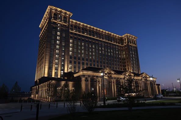 Newly restored Michigan Central Station, Detroit, MI