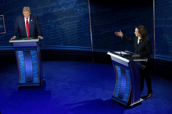 Donald Trump and Kamala Harris