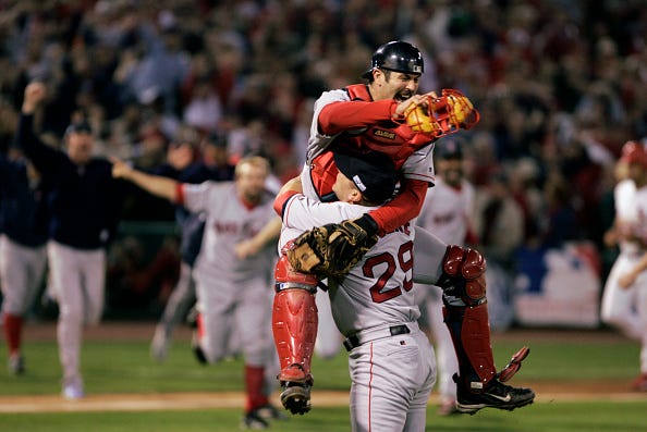 Keith Foulke and Jason Varitek