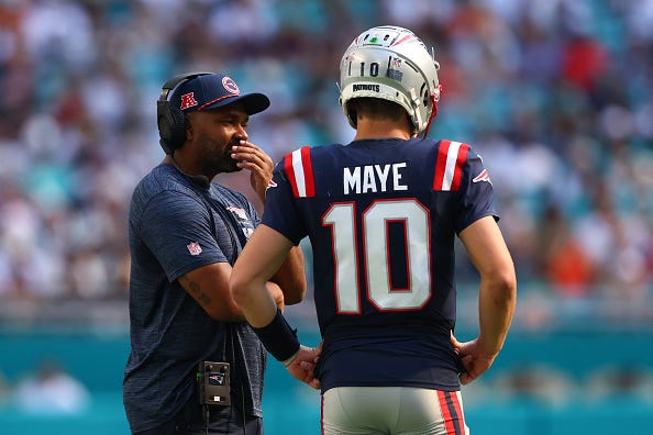 Jerod Mayo and Drake Maye