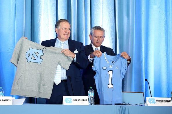 Bill Belichick and Bubba Cunningham