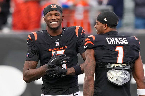 Tee Higgins and Ja'Marr Chase