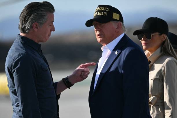 President Donald Trump and Gavin Newsom