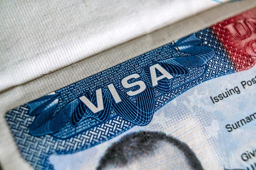 U.S. visa document