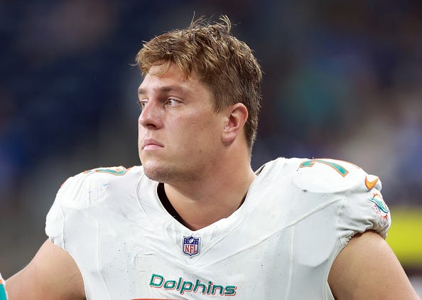 Miami Dolphins Offensive tackle Ryan Hayes
