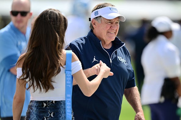 Bill Belichick and Jordon Hudson