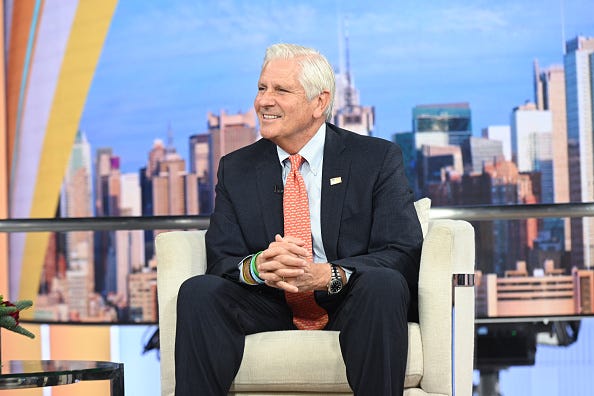 Bruce Blakeman announces his run for New York governor on "Fox & Friends" at Fox News Channel Studios on December 09, 2025 in New York City. 