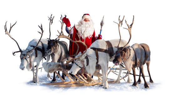 Santa and Reindeer