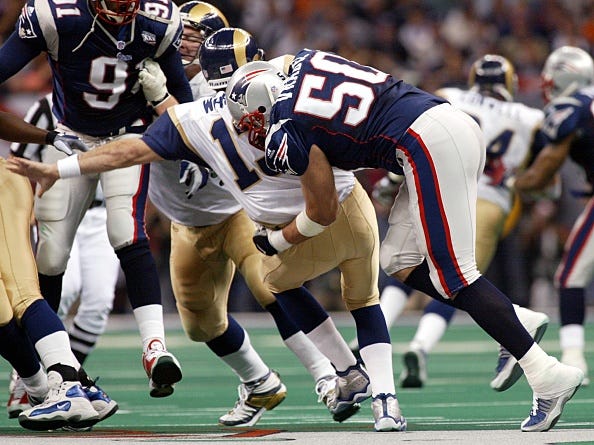 Mike Vrabel and Kurt Warner
