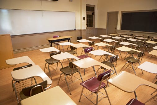 empty classroom
