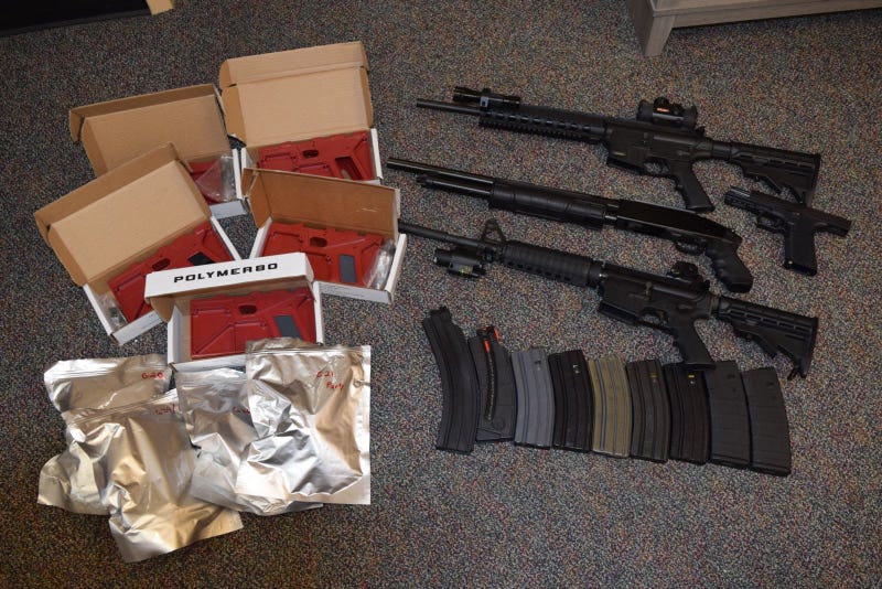 State Police say a road rage incident Tuesday morning on Grand Island led to the discovery of ghost guns. A Grand Island man now faces numerous weapons charges.