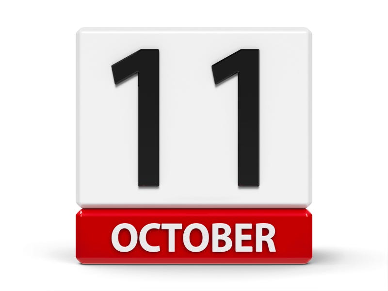 Oct 11 calendar page