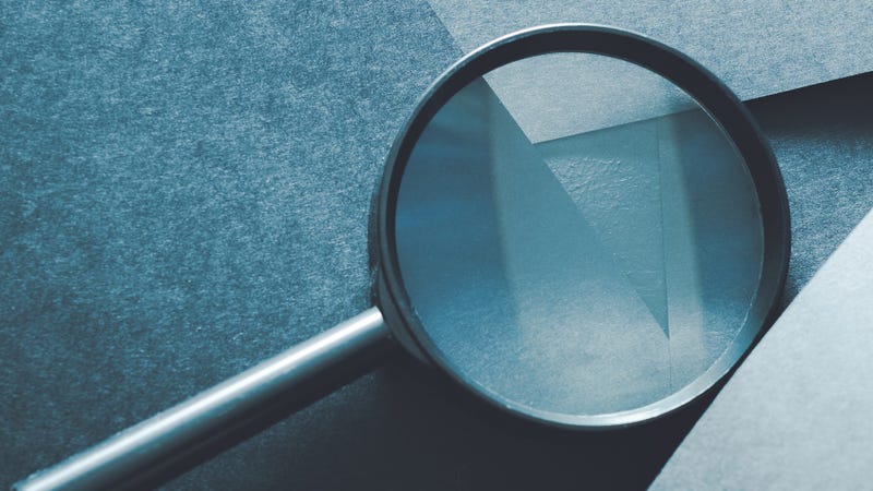 Magnifying glass - stock photo