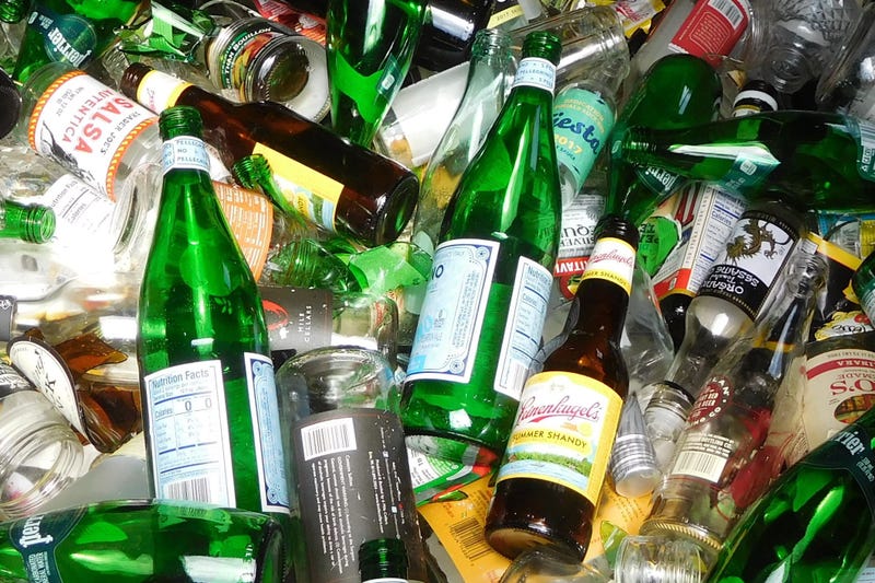 glass bottles