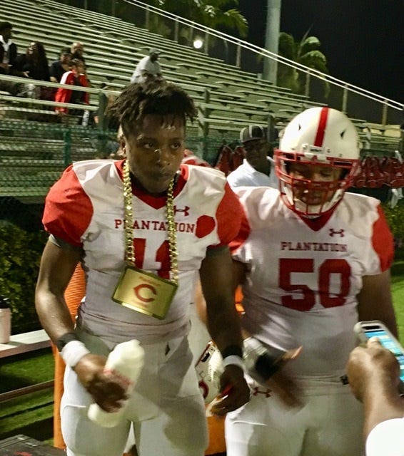 Plantation Linebacker Joshua Glaze