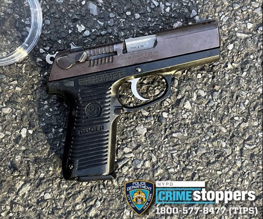 photo of gun retrieved at scene of shootout