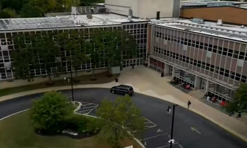 exterior of Glenbard East High School