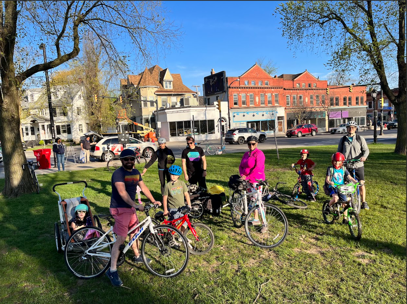 About 50 children from Bennett Park Montessori Schook, Olmsted School 64, and Tapestry Charter will ride their bikes to school Wednesday as opposed to taking the bus or having their parents drive them in. 