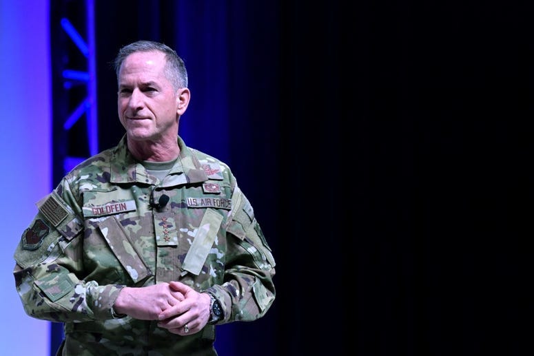 Air Force Chief of Staff Gen. David Goldfein says he&apos;s lived in military housing for 50 years.