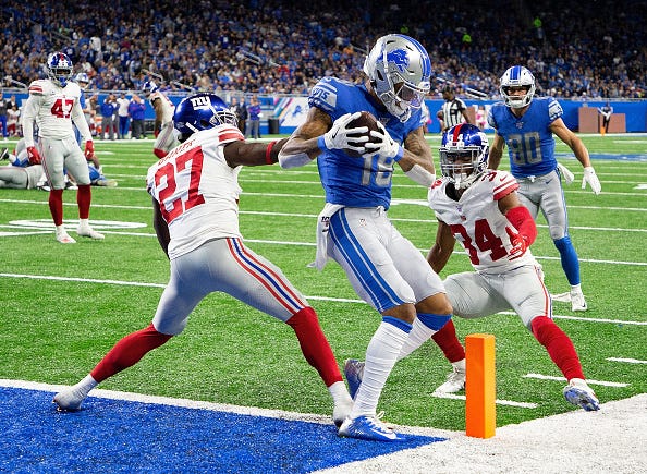 Kenny Golladay scores a TD against the Giants. 