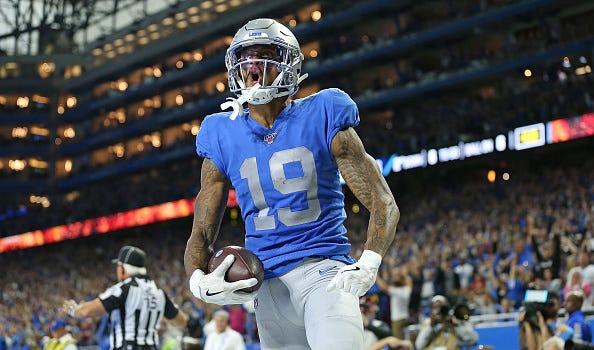 Kenny Golladay celebrates a TD.